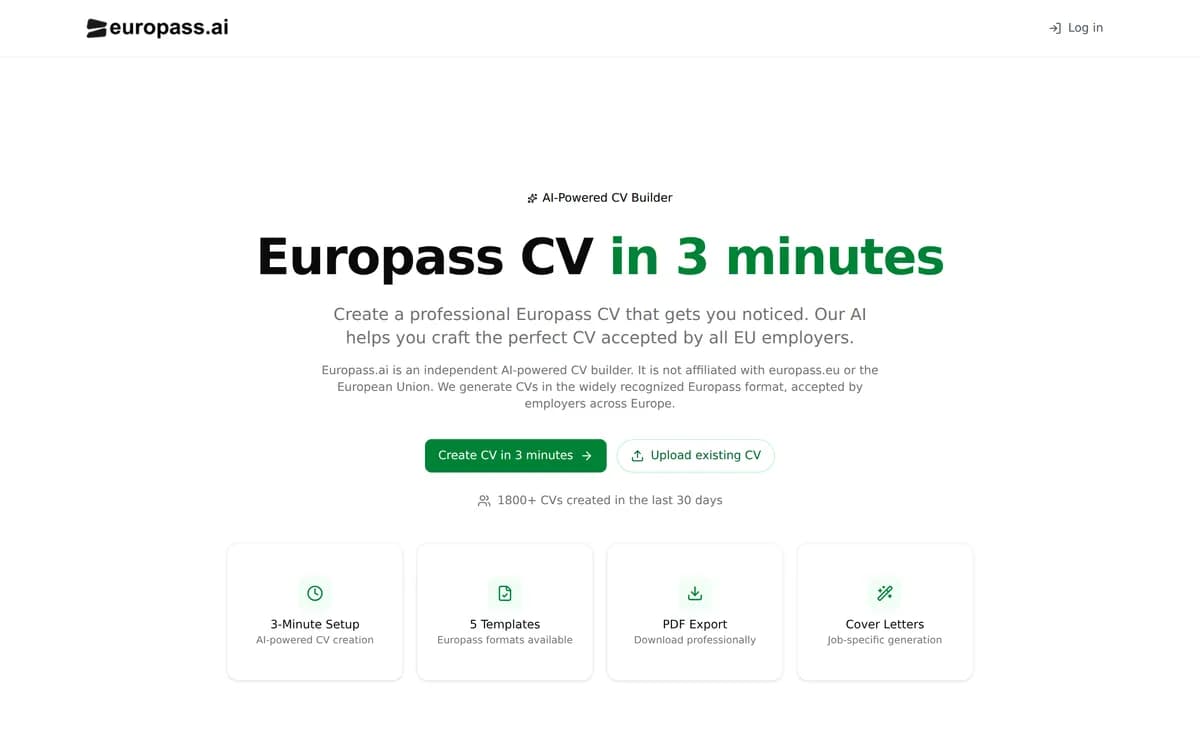 europass.ai — SaaS produkts